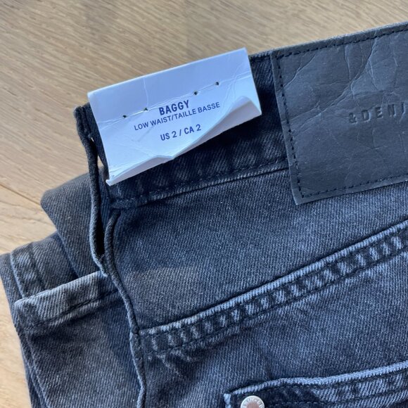 NEW H&M Black/Charcoal Baggy Jeans - Picture 2 of 3